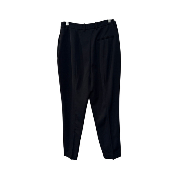 Alexander McQueen 100% Wool High Rise Trousers 6 Straight Leg Cropped Pants 42 - Picture 6 of 15